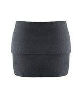 Folded Cotton Mini Skirt Pants (3color)