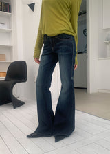 YELLOW STITCH BOOTS CUT DENIM