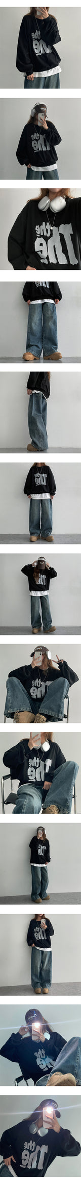 [3-tier length][S–3XL] ケッジウォッシングインシジョンサイドタックワイドデニムパンツ (4 colors)