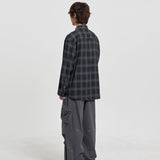 LOOSED CHECK SHIRT (BLACK)