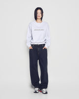 25FW WOMAN ラウンドフォントレタリングクロップスウェット メランジ