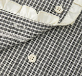 Lovie Check Ribbon Collar Blouse