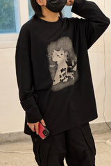フィアーズマイキャットプリントTシャツ