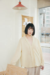 Stripe blouse / Yellow Beige