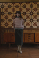 Usual cable knit_pink