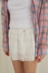 ELFIN PUNCHING TIERED SKIRT