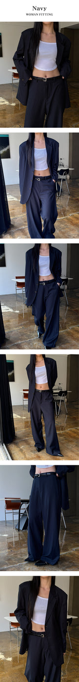 [S/S] Stripe wide slacks(2color)