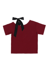 リボンローズピストルTシャツ #ワイン