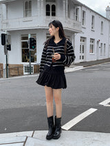 Clang wool striped cardigan