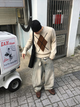 No.1493 D ロールアップボタン ニット (3color)
