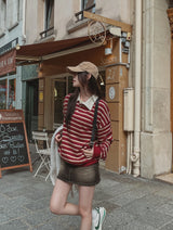 Nerd Stripe Rugby Sweatshirt