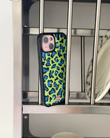 【MADE】 PKCW leopard phonecase (green+blue)