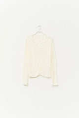 (W) Close Wrinkled Slit Top