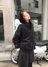  STRING VELLVET  HOOD JACKET