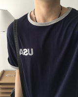 Border Crop Short Sleeve T