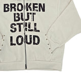 Loud Corduroy Studded Fur Hooded Zip-Up