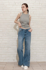 ANKLE EYELET DENIM_BLUE