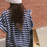 ハンズストライプ半袖Tシャツ