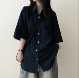 Lori Linen Oversized Fit Short Sleeve Shirt Shirt