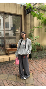 Check Detail Wide Slacks Pants