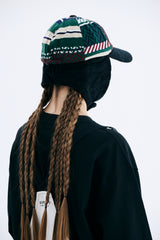 BSRABBIT EARFLAP HAT NORDIC BLACK