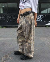 Tree denim pants