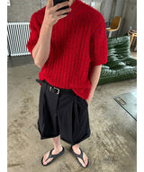 [Unisex] Summer boucle half knit(4color)