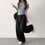 Deemo span button short sleeve tee