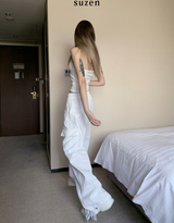 アンチークワイドホワイトカーゴパンツ