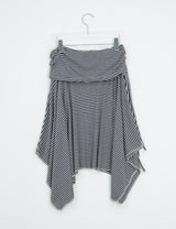 Woots Stripe Folding Layered Midi Skirt