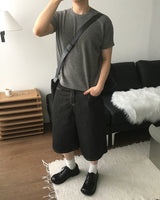 リブドツートーンマッスルフィットショートスリーブ