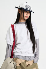 Sop crop short sleeve sweatshirt