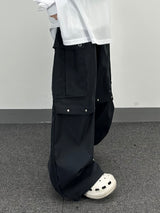 eyelet stud cargo balloon pants