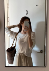 Rear Cooling Linen Round Knit / 4 colors