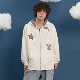 Star Dolphin Check Applique Hood Zip Up