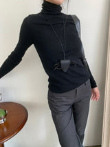 Winter Blend Wool Polar Semi-Slim Fit Long Sleeve Knit Top (5 Colors)