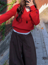 FM Daily Basic V-neck Knit (10color)