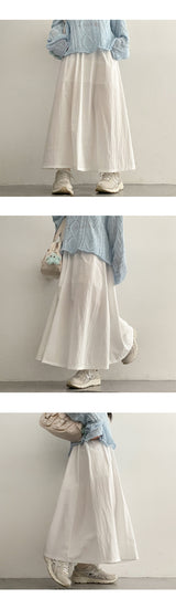 Hicknylon flare long skirt