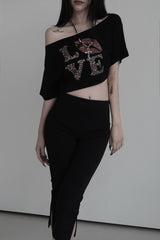 leopard love off shoulder T (2color)