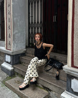 Dot Polka Dot Bootcut Long Pants