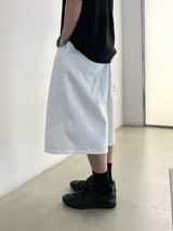 Suzuka White Bermuda Denim Pants