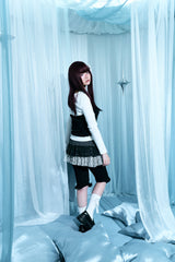 Half-neck Layered Sleeveless T-shirt