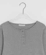 ダロヘンリーネックフリル長袖Tシャツ