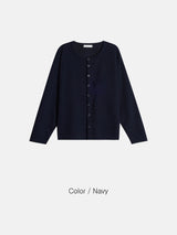 Pino Crop Ribbed Button Cardigan (5c)