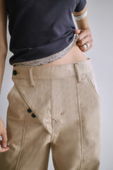 26SS★ WRAP CURVED COTTON TROUSER