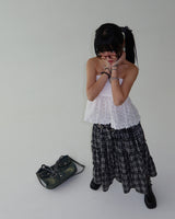 denim pocket chain cross shoulder bag