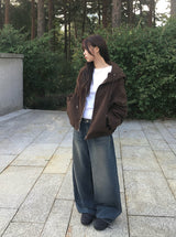 Leme Overfit Hood Cotton Jacket Jumper