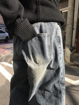 クロークラックカーブドデニムパンツ