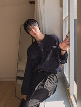 Mir Shining Tweed Crop Jacket