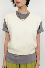 Multiple Crewneck Vest (3color)